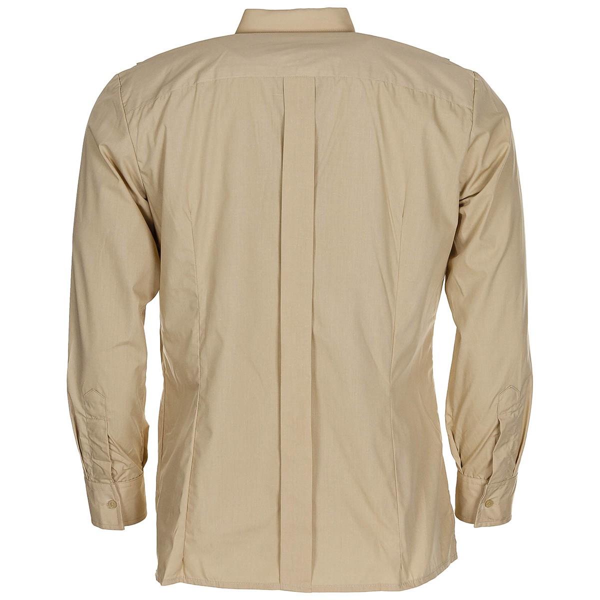Chemise de travail militaire espagnole originale à manches longues, kaki léger