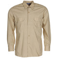 Chemise de travail militaire espagnole originale à manches longues, kaki léger