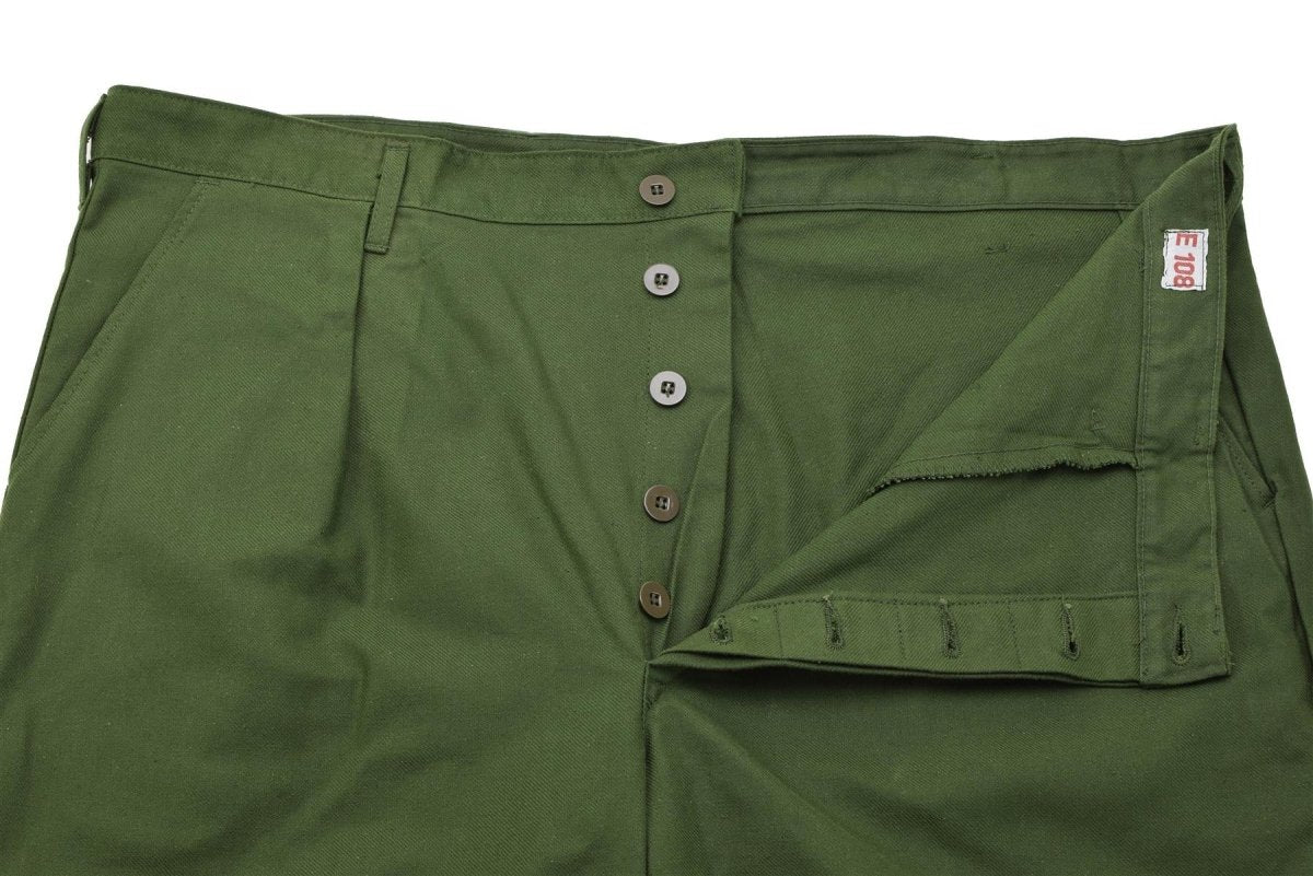 Pantalon de travail militaire suédois d'origine, pantalon de travail vert vintage NEUF