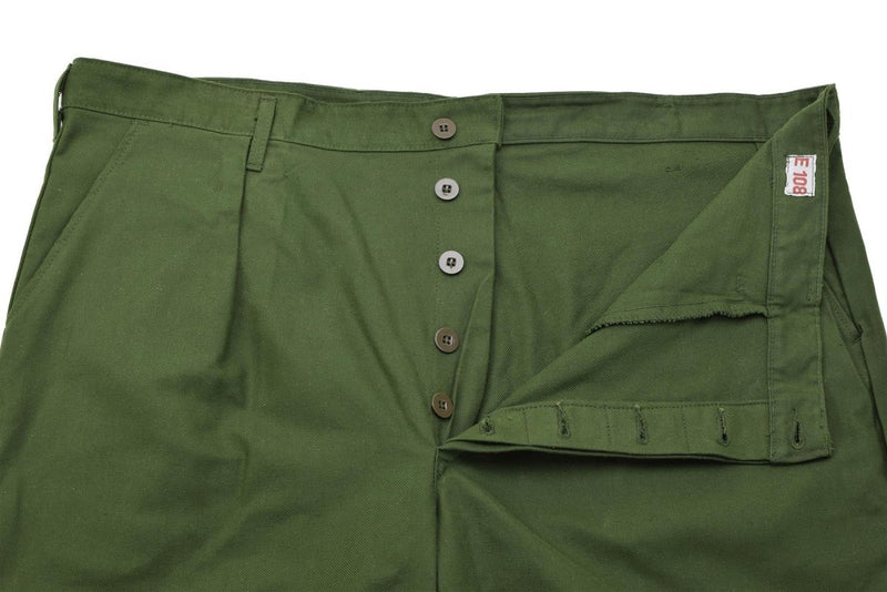 Pantalon de travail militaire suédois d'origine, pantalon de travail vert vintage NEUF