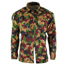 Original Swiss Army Alpenflage M83 combat field shirt with zipped front and multiple pockets in camouflage pattern