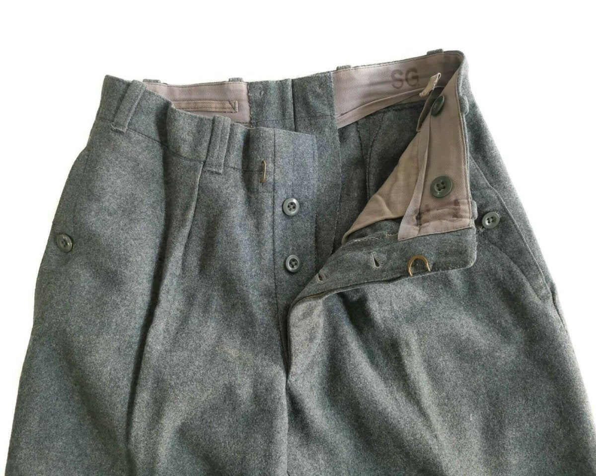 Pantalon en laine d'origine de l'armée suisse, pantalon de campagne militaire excédentaire Suisse