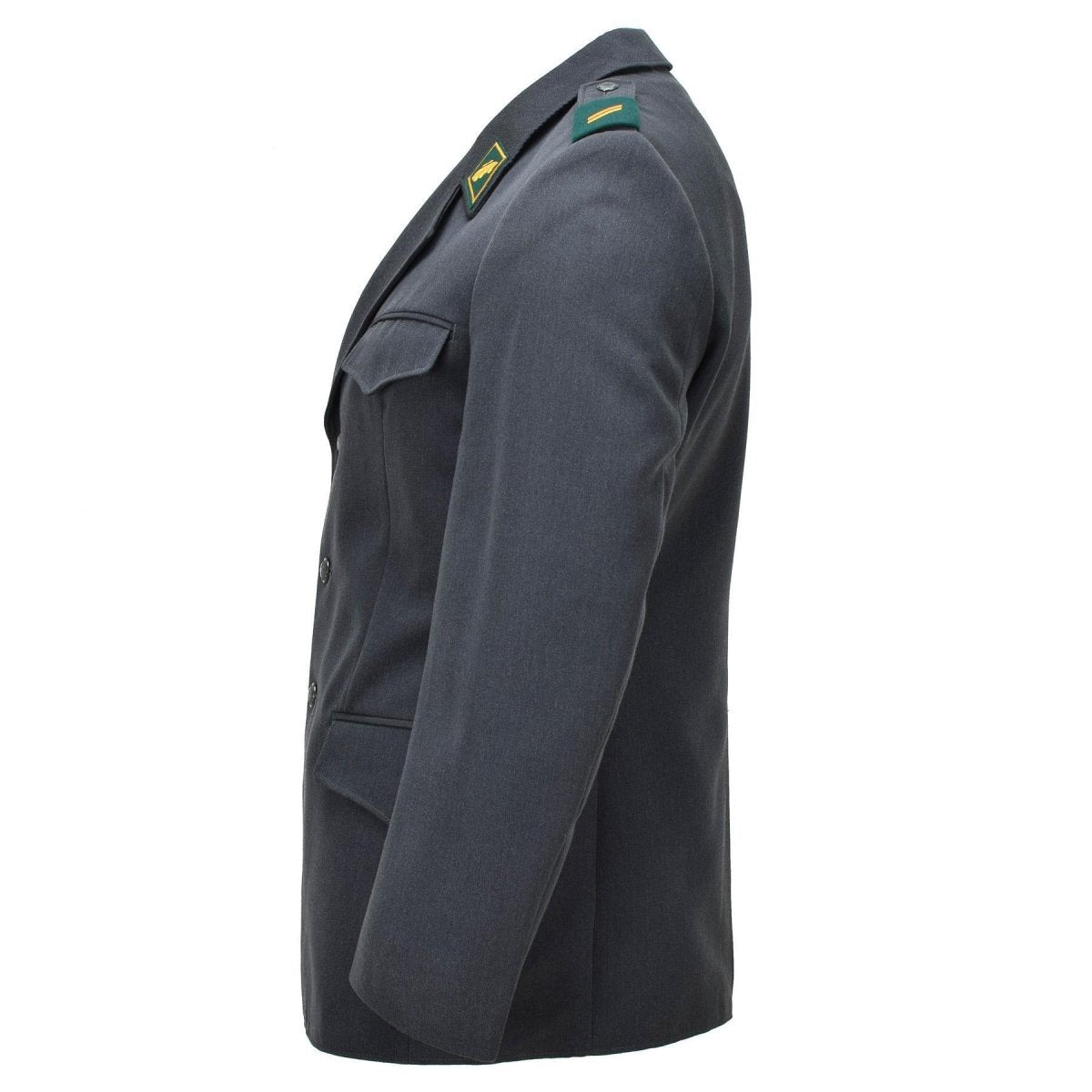 Veste formelle militaire suisse originale vintage 4 poches Design gris foncé