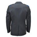 Veste formelle militaire suisse originale vintage 4 poches Design gris foncé