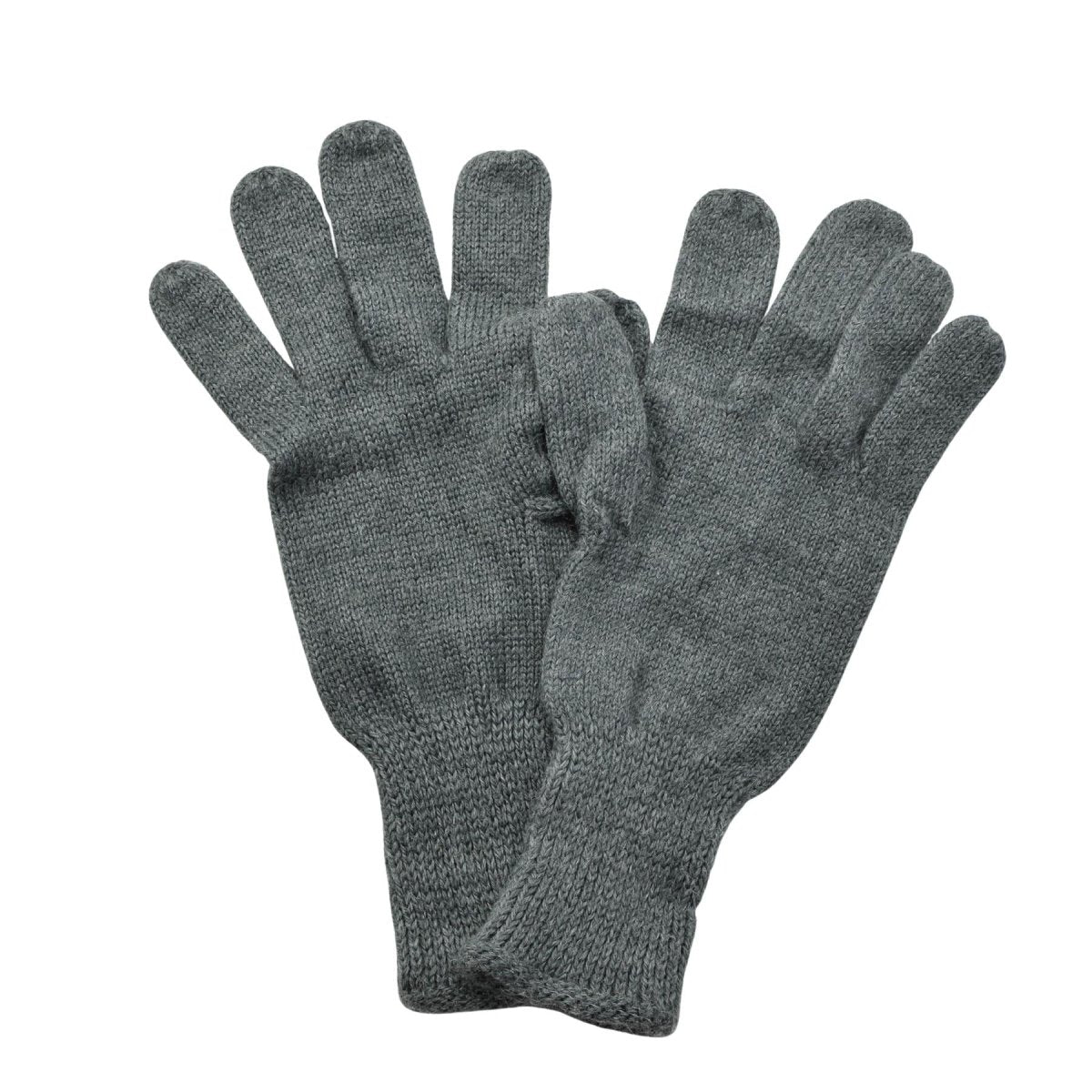 Gants de tir d'hiver militaires suisses originaux tricotés avec doigt à gâchette gris