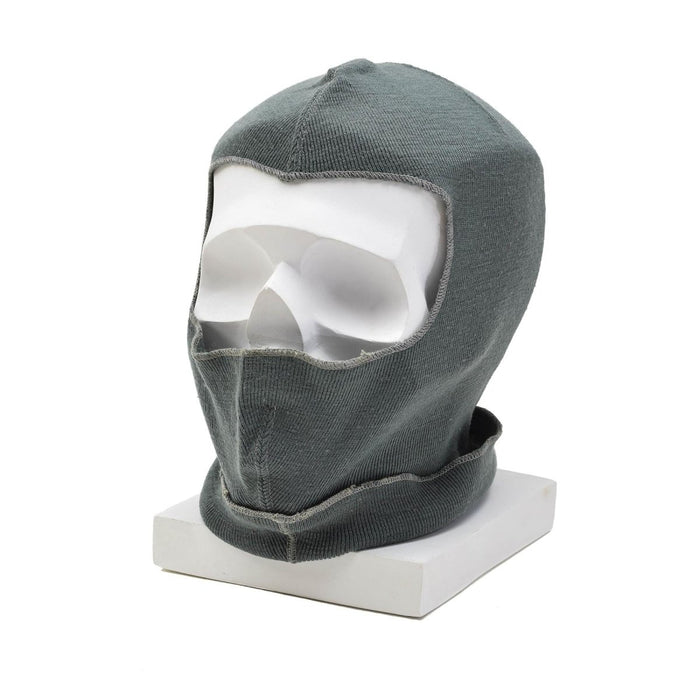 Cagoule en laine militaire suisse originale masque d'hiver léger et chaud élastique Gris - GoMilitar