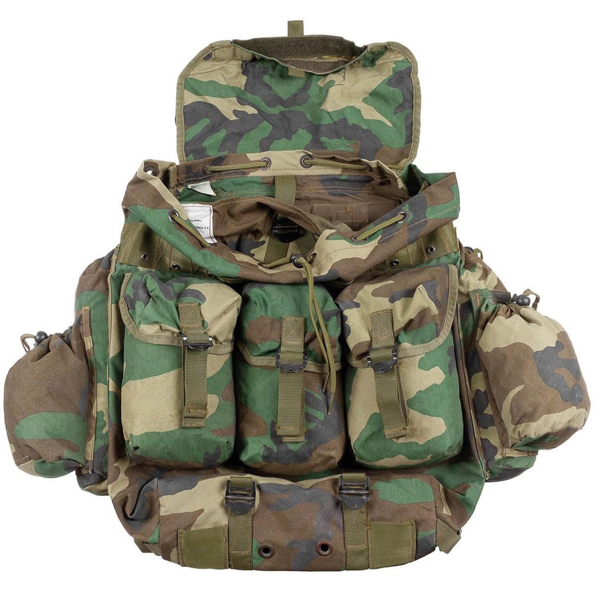 Sac à dos original de l'armée turque 40L, poches avant, tissu Cordura, camouflage boisé
