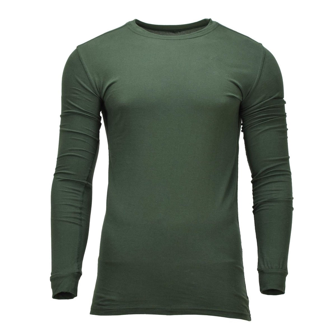 Maillot de corps thermique militaire ukrainien original en coton à manches longues vert