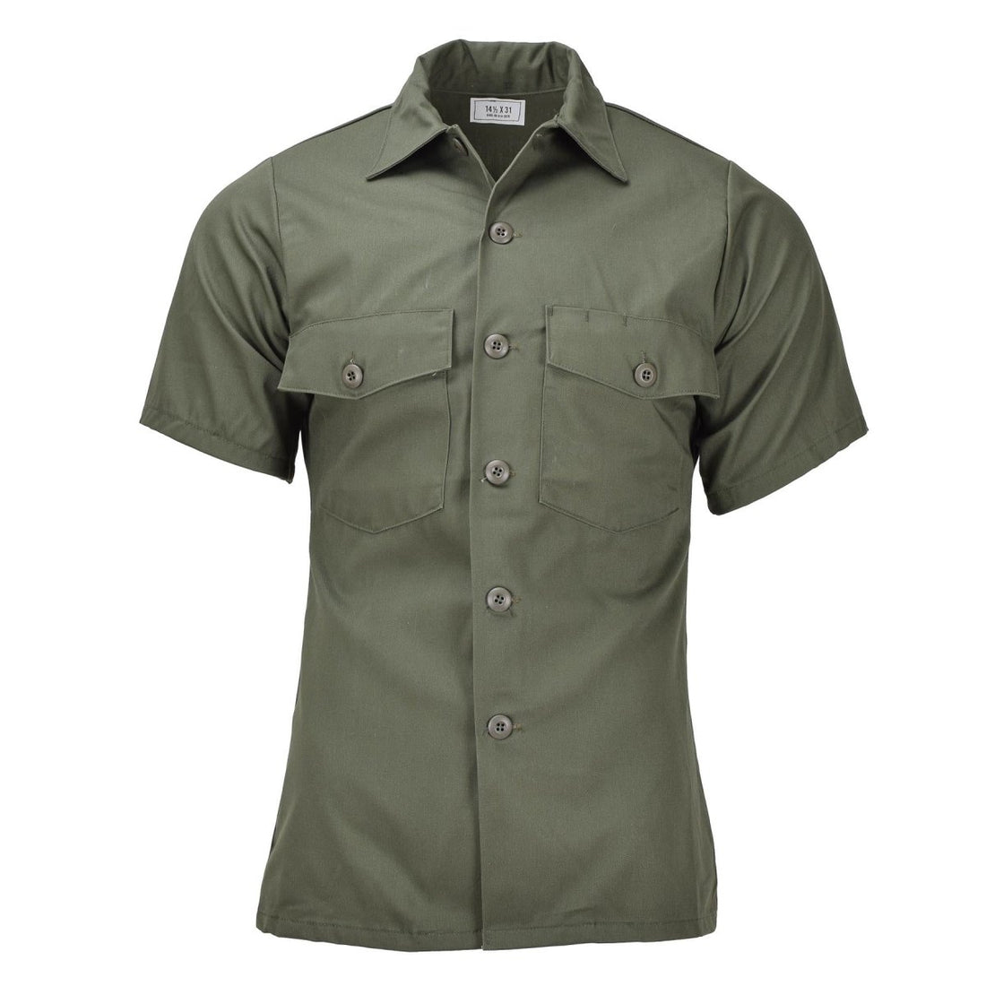 Chemises tactiques de campagne militaires américaines originales olive à manches courtes fatigue de l'armée NEUF