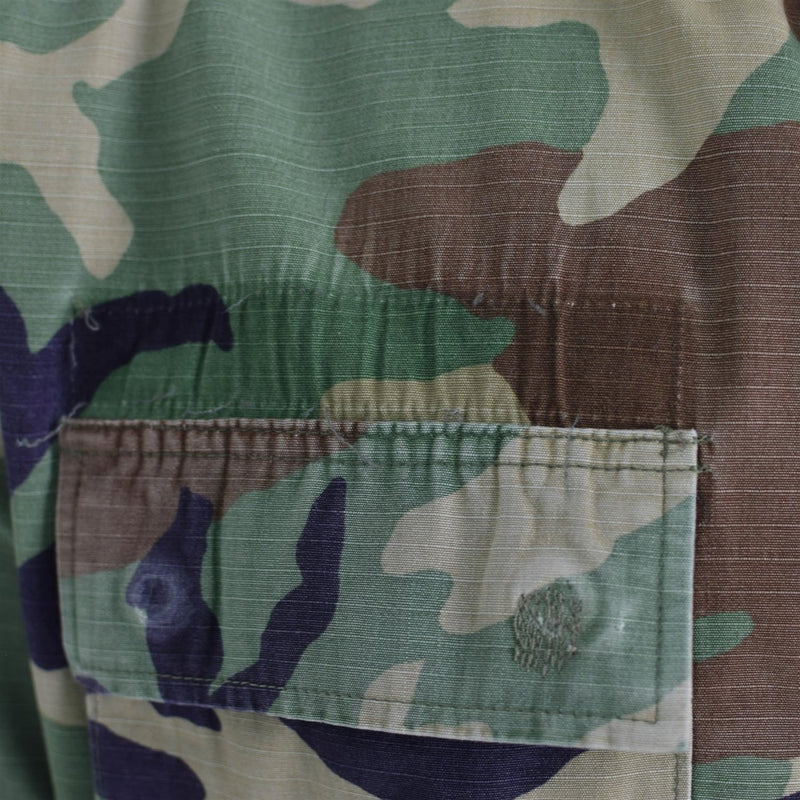 Veste militaire américaine originale ripstop camouflage boisé chemise des troupes BDU