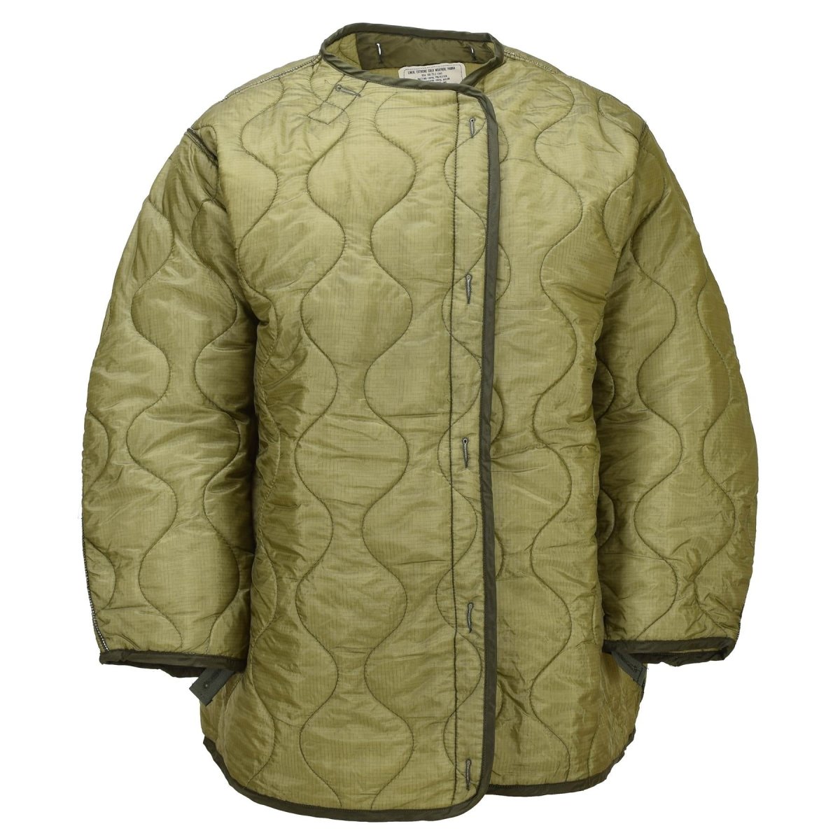 Doublure de Parka militaire américaine originale M65, boutons pour temps froid extrême, vert Olive
