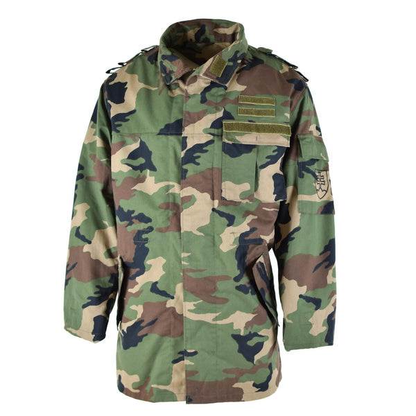 Veste de camouflage militaire vintage, style armée en coton, vert kaki, taille moyenne - France