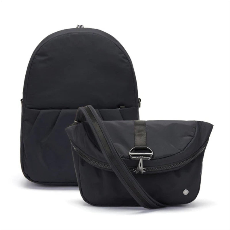 Pacsafe Citysafe CX convertible sac à dos anti-vol rfid econyl matériel noir