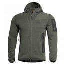 Pentagon Falcon PRO tactical army style knitted fleece sweater with hood and zippered pockets for warmth and durability