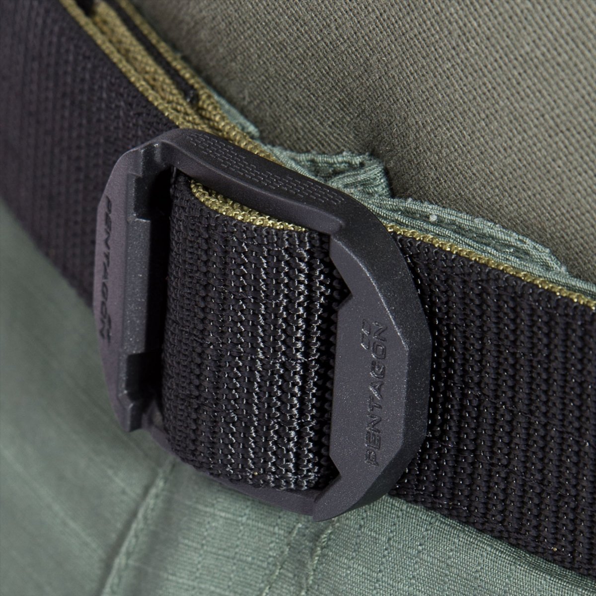 PENTAGON Komvos Double ceinture tactique en nylon, boucle POM non métallique