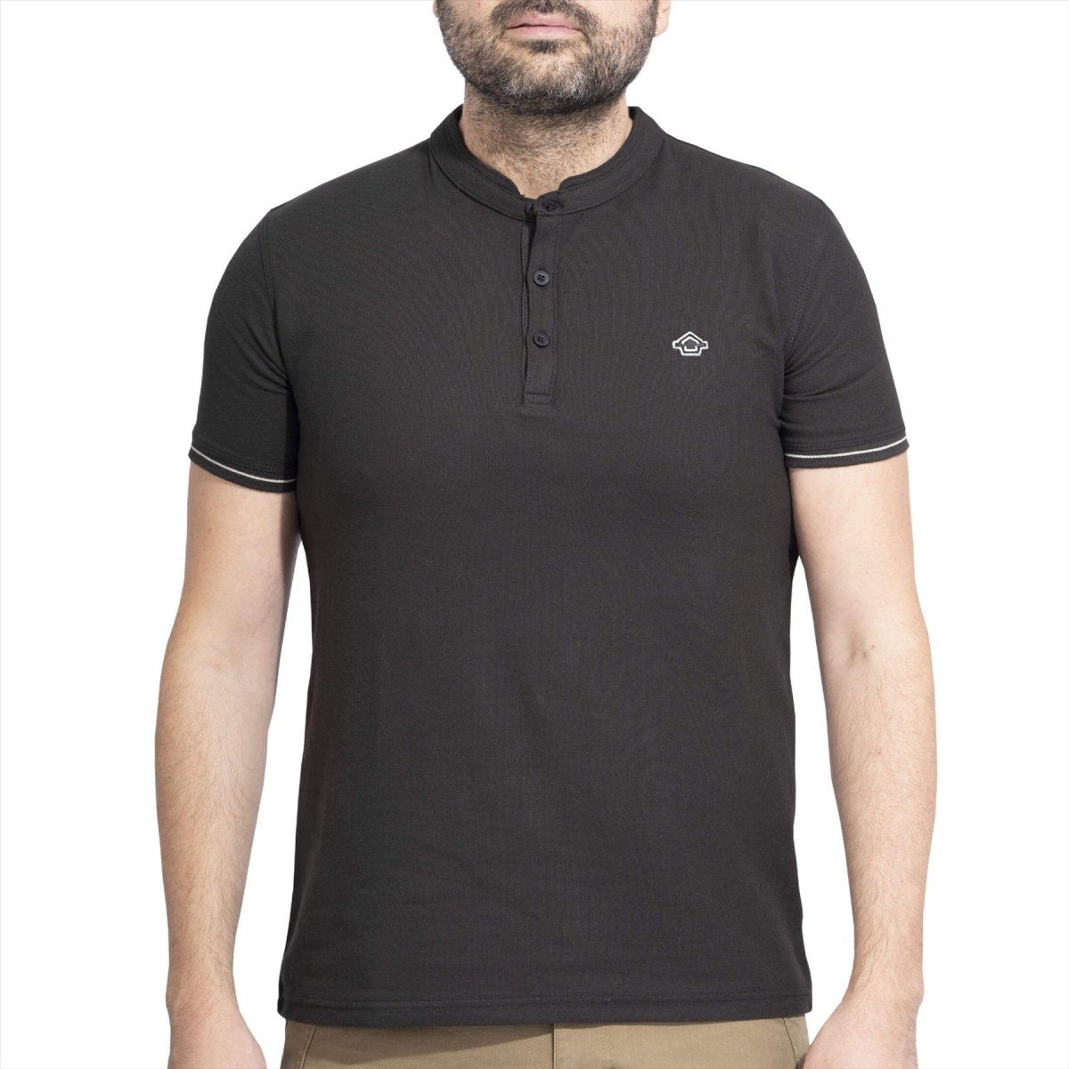 PENTAGON Levantes Henley Stripes T-Shirt Classique Manches Courtes Séchage Rapide