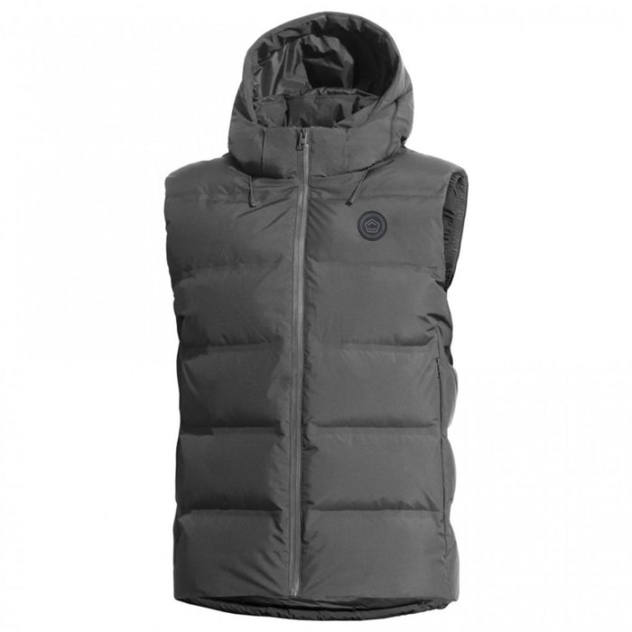 PENTAGON Omega Down Vest gris hydrofuge enduit à capuche sans manches hiver - GoMilitar