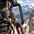 PETZL OK SCREW-LOCK Mousqueton symétrique en aluminium Noir 24 kN