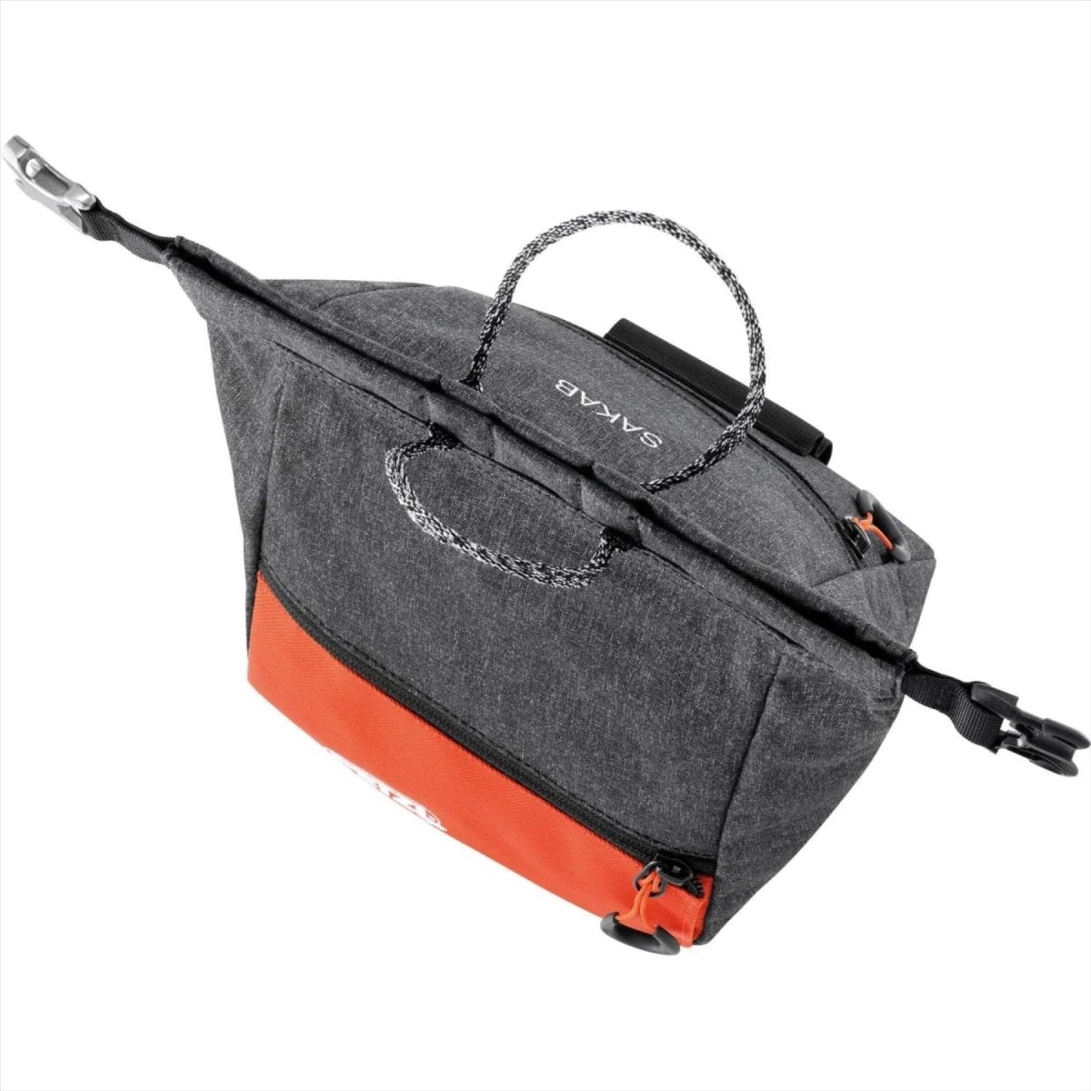 PETZL SAKAB Sac à magnésie Fermeture magnétique durable avec plusieurs poches Gris