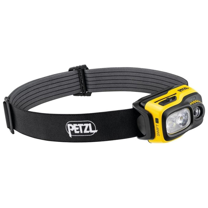 Lampe de poche frontale PETZL Swift RL rechargeable résistante à l'eau jaune - GoMilitar