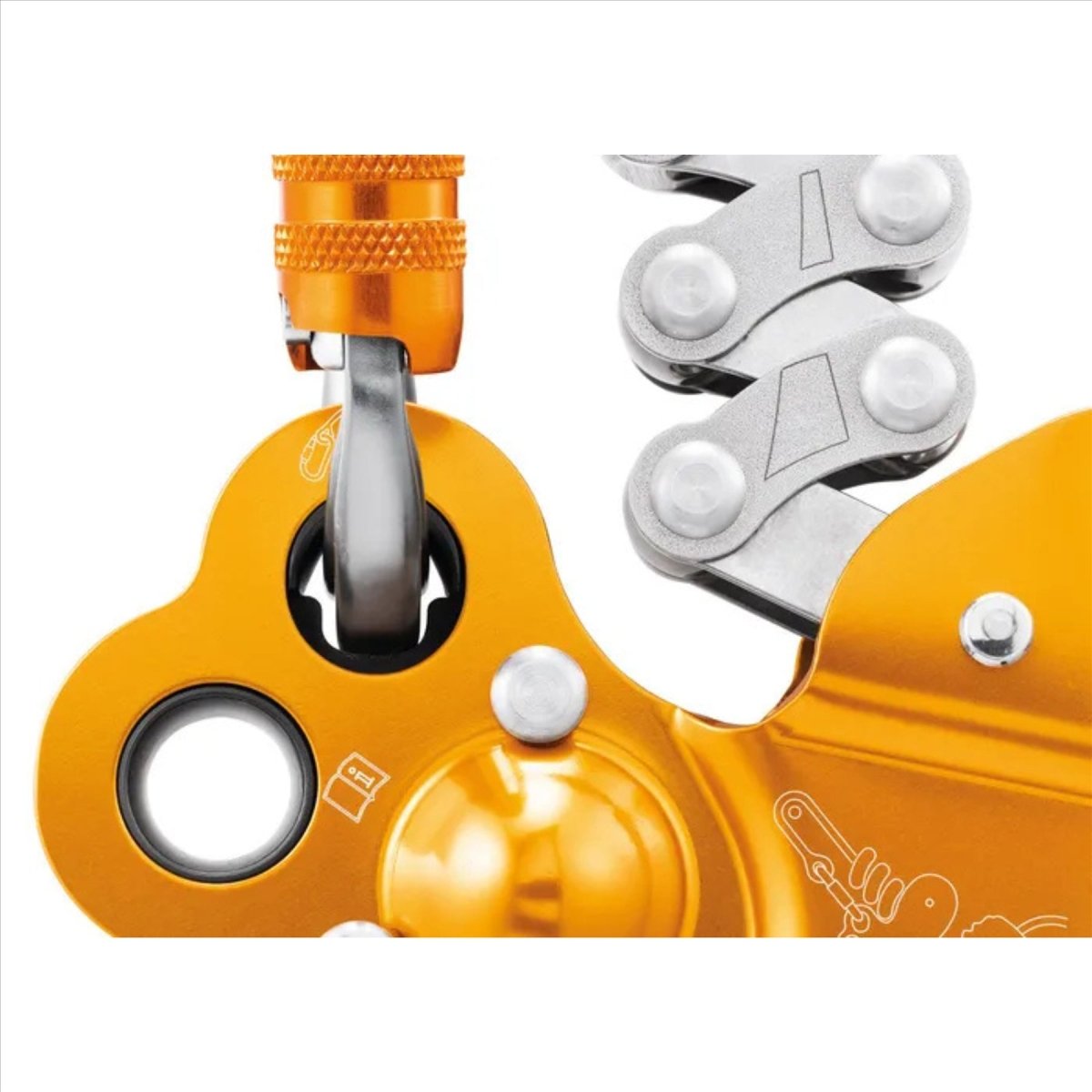 Petzl ZigZag Plus Descendeur Mécanique Prusik Arbre Grimpant CE 0082 Orange
