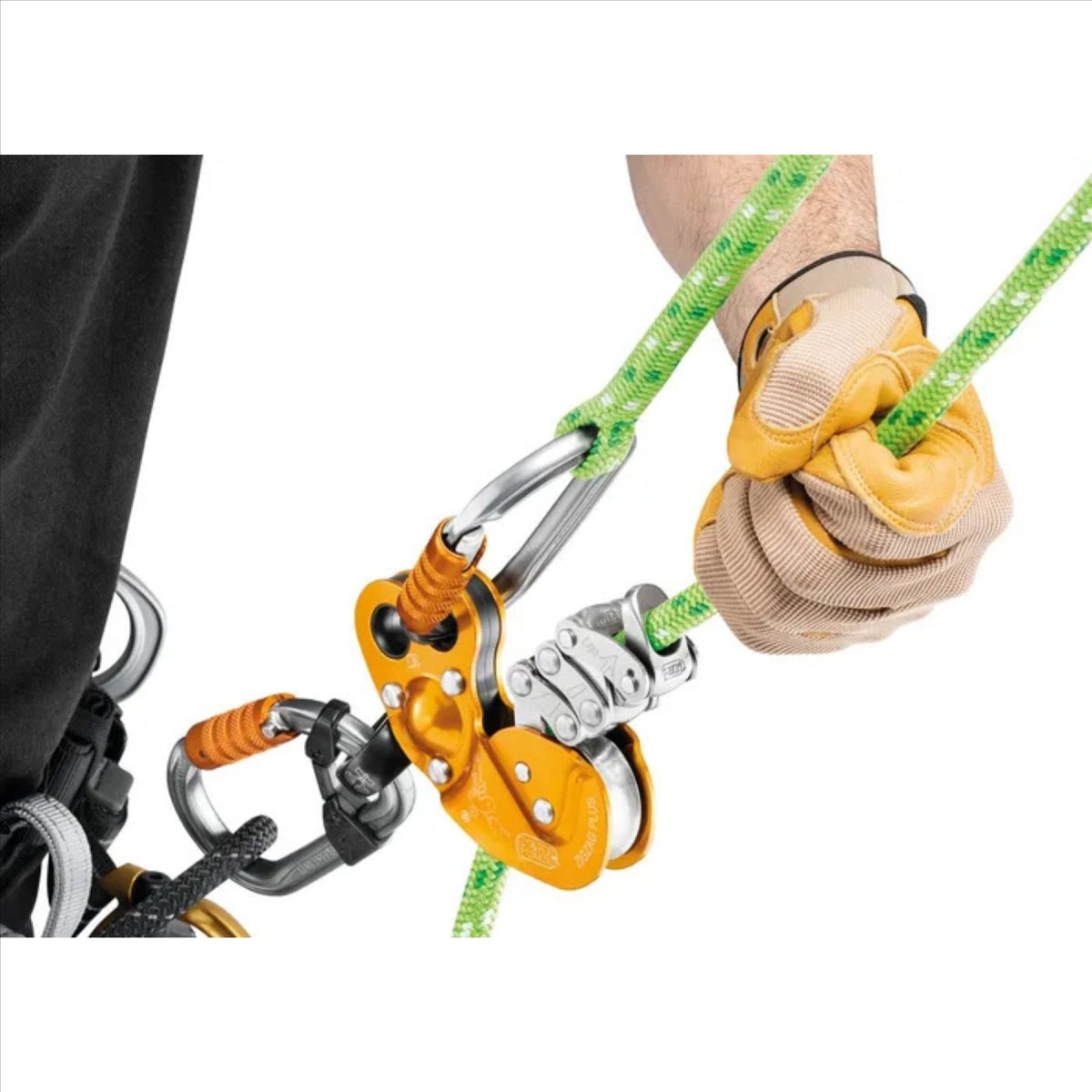 Petzl ZigZag Plus Descendeur Mécanique Prusik Arbre Grimpant CE 0082 Orange