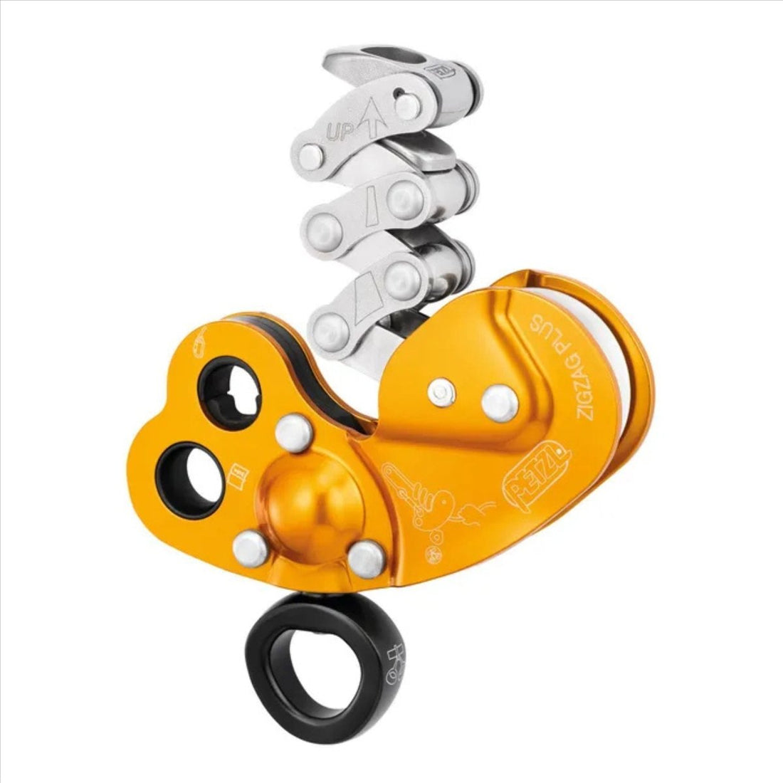 Petzl ZigZag Plus Descendeur Mécanique Prusik Arbre Grimpant CE 0082 Orange