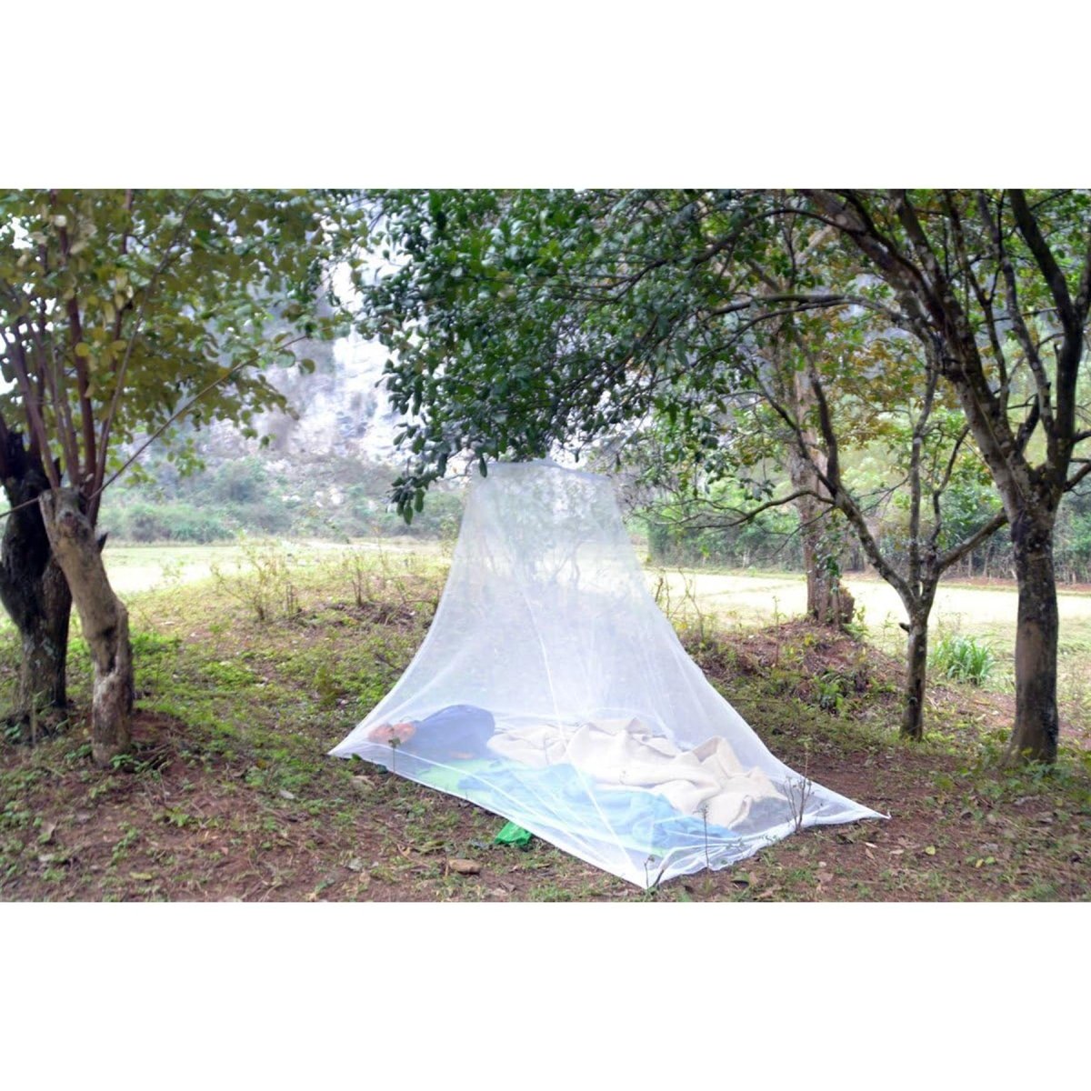 Pharmavoyage moustiquaire de camping Trek 2 protection anti-insectes Blanc