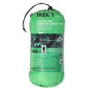 Green mosquito net packaging with 'Trek 1' branding on a white background