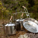 Primus Campfire Cookset S Batterie de cuisine de camping en acier inoxydable avec sac