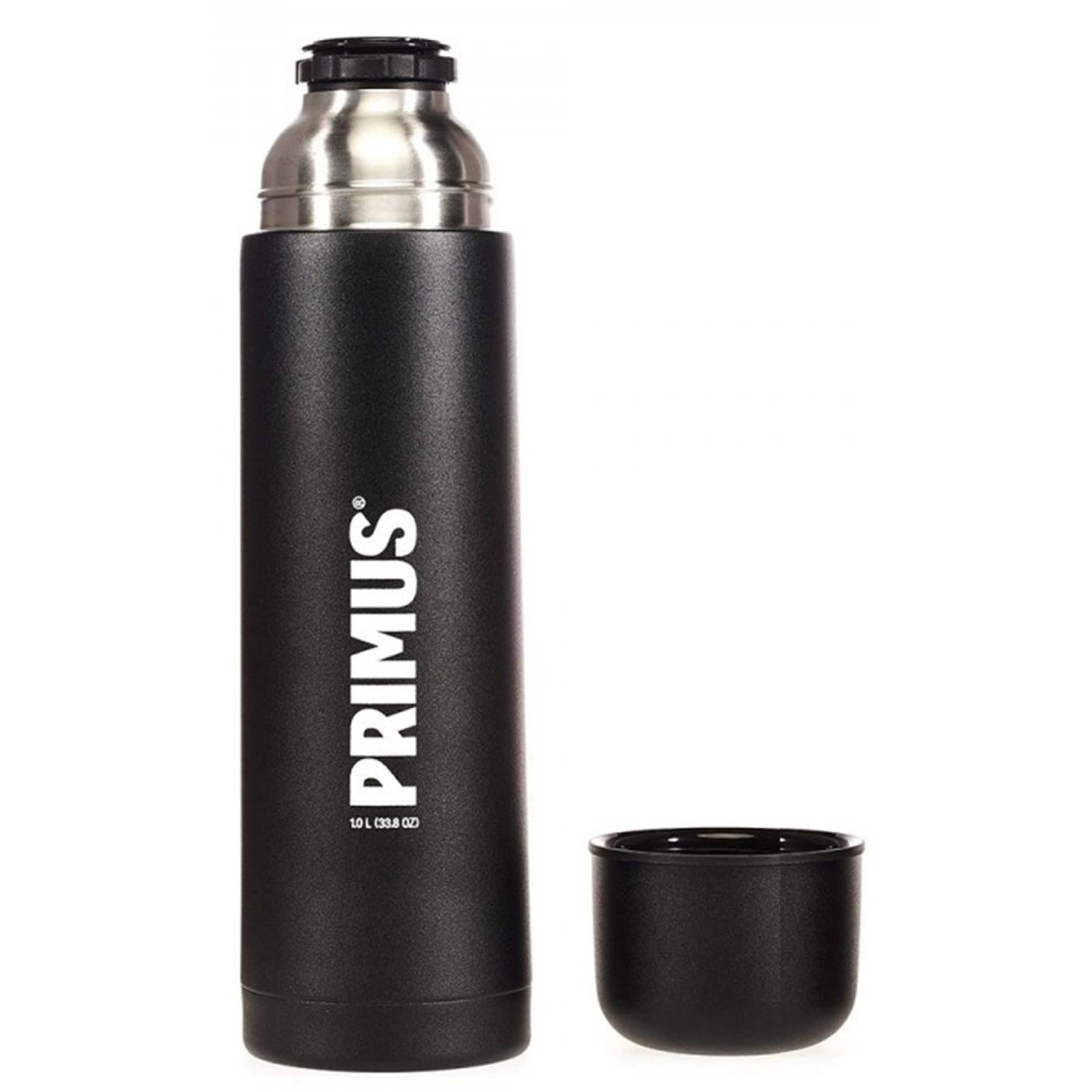 Bouteille isotherme Primus noire mate 1 litre 24 heures de conservation de la chaleur et du froid