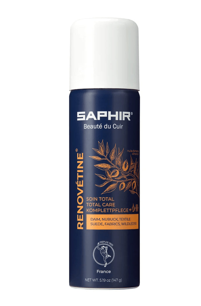 Saphir Renovétine Spray Rénovateur Daim & Nubuck 200 ml Châtain Foncé