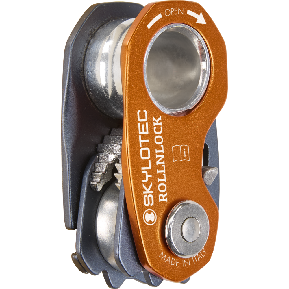 Climbing Technology ROLLNLOCK Poulie Dispositif Serre-Corde Appareil 3 en 1 Orange