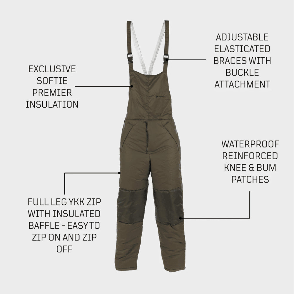 Salopettes isolées Snugpak Pantalon à bretelles réversible YKK Jambe complète Zip Temps froid