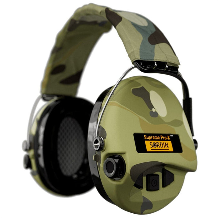 Sordin Supreme Pro-X LED Protection Auditive Active Deux Microphones Camo - GoMilitar