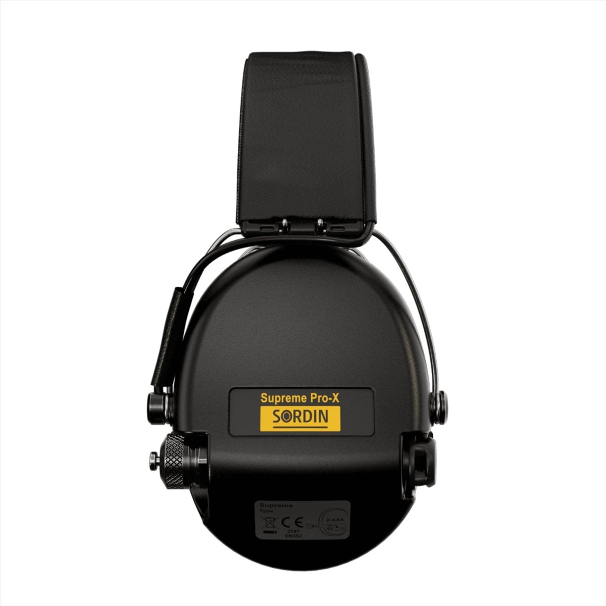 Sordin Supreme Pro-X LED Casque de protection auditive pour prise de vue électronique Noir