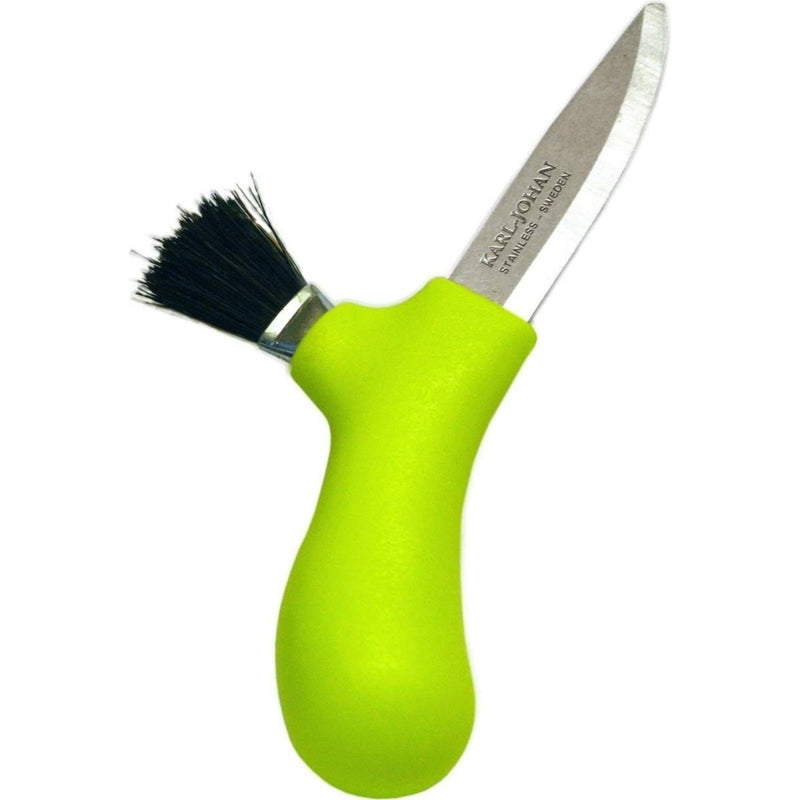 Swedish Knife MORA Mushroom Picking Stainless Steel real Horsehair Brush Lime (10935) - GoMilitar