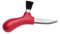 Couteau suédois MORA pour cueillette de champignons en acier inoxydable avec brosse en crin de cheval véritable rouge