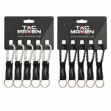 TAC MAVEN Mousquetons en aluminium de 6 mm, paquet de 5 pinces à clés d'extérieur, équipement de camping