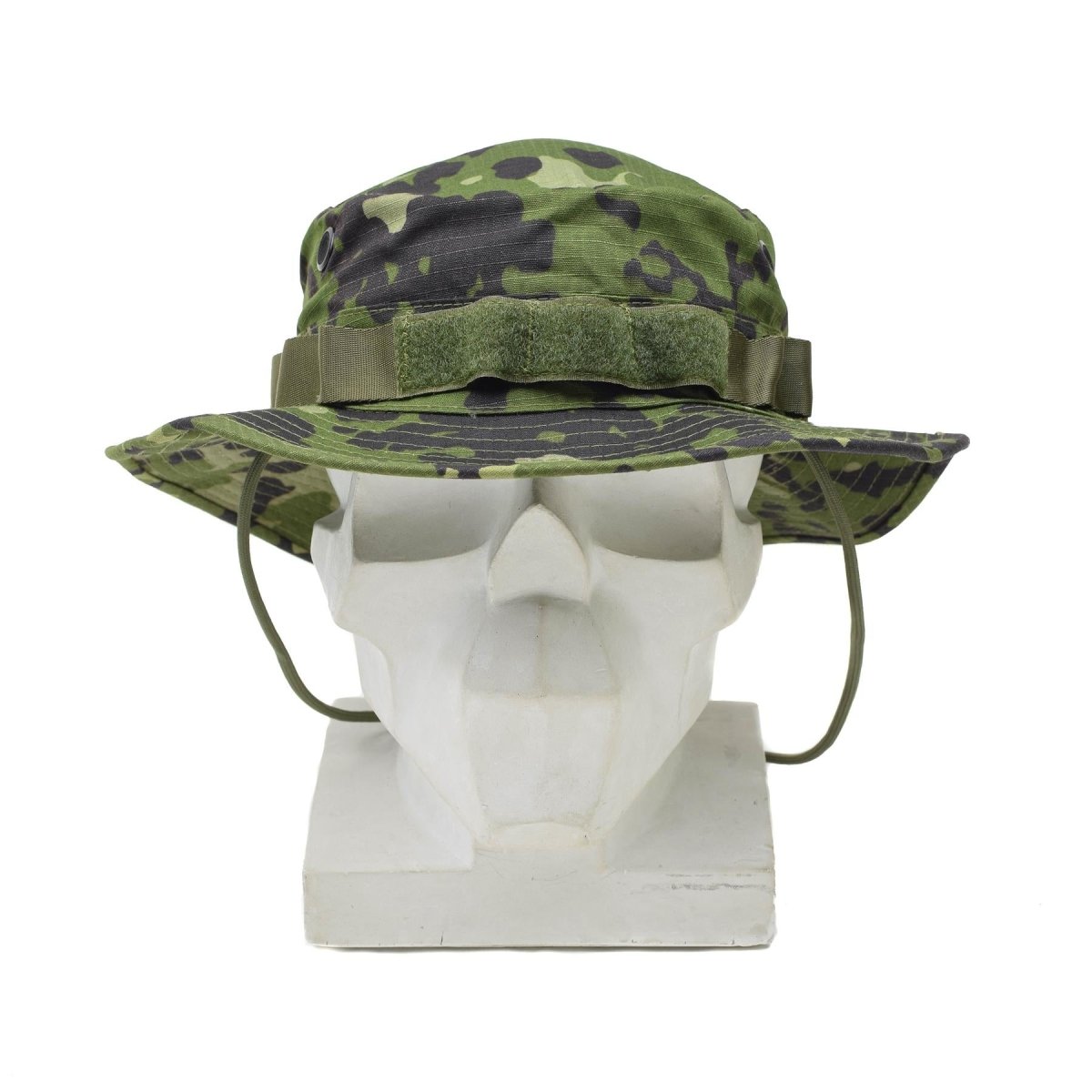 Chapeau Boonie de style armée danoise de marque TACGEAR M84 camouflage ripstop trous d'aération bord large
