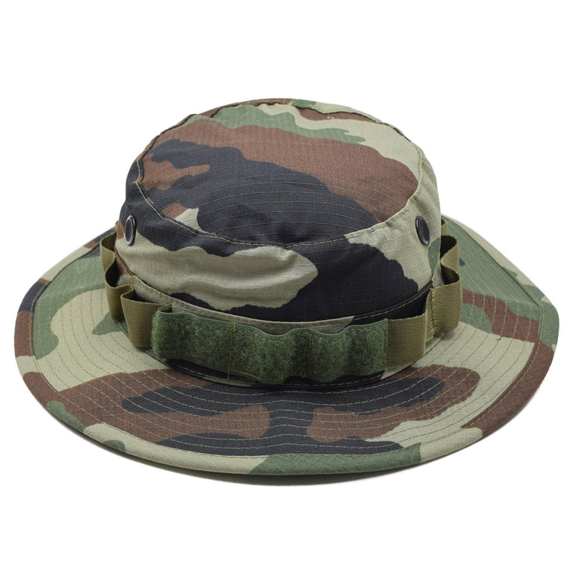 Chapeau Boonie de style armée française de marque TACGEAR, camouflage CCE, ripstop, large bord, trous d'aération