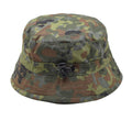 Chapeau de seau style armée allemande de marque TACGEAR, chapeau seau en ripstop camouflage flecktran