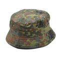 Chapeau de seau style armée allemande de marque TACGEAR, chapeau seau en ripstop camouflage flecktran