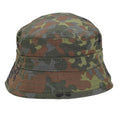Chapeau de seau style armée allemande de marque TACGEAR, chapeau seau en ripstop camouflage flecktran