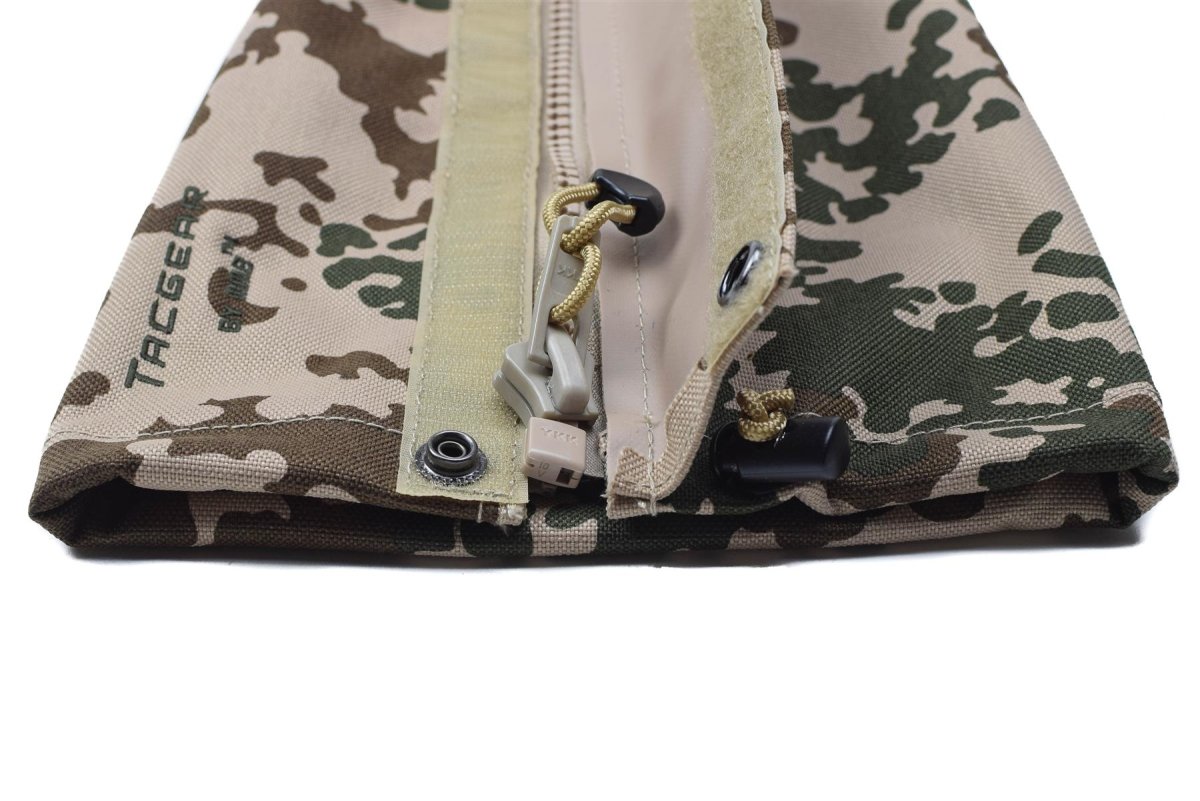 Guêtres de jambe de marque TACGEAR imperméables allemandes BW camouflage tropical crochets métalliques NEUF