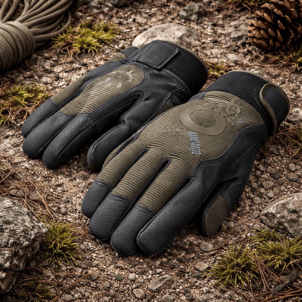 TAMREX ProGrip Thermo Gants d'hiver HexaGrip Cuir Paume Isolée Olive