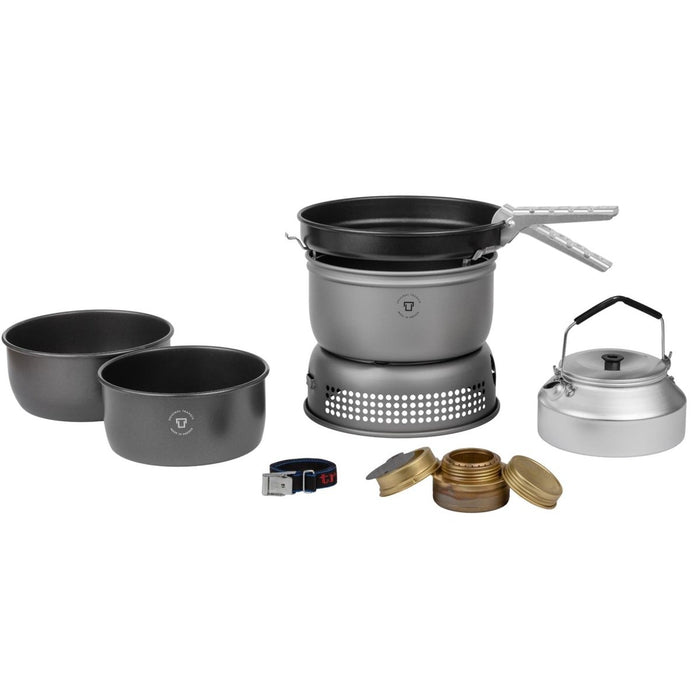 Trangia 1,75 L ensemble de réchaud à combustible brûleur à essence batterie de cuisine de randonnée en aluminium léger - GoMilitar