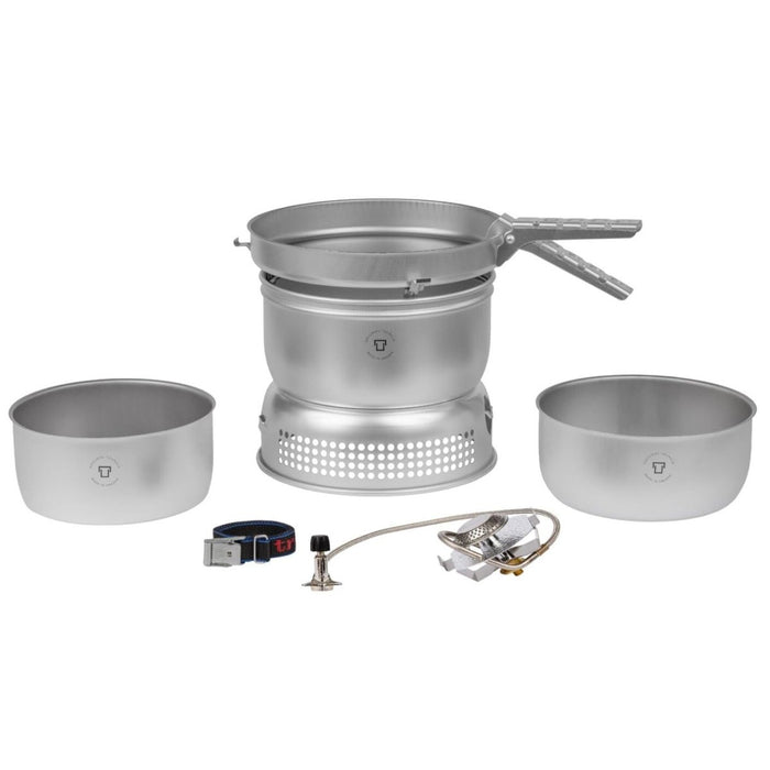 Ensemble de réchaud léger portable compact Trangia avec sangle en nylon en acier inoxydable - GoMilitar