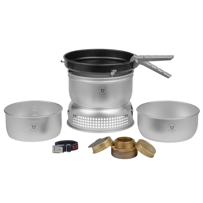 Ensemble de cuisinière Trangia, poêle en aluminium, pare-brise, brûleur à essence, randonnée - GoMilitar