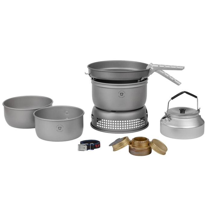 Ensemble de poêle compact en aluminium léger Trangia pour cuisiner des ustensiles de cuisine de camping en plein air - GoMilitar